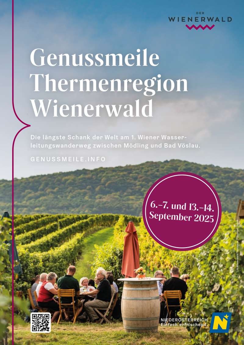 Besucht uns bei der Genussmeile 2025 in der Thermenregion Weingut Huber Spitzer